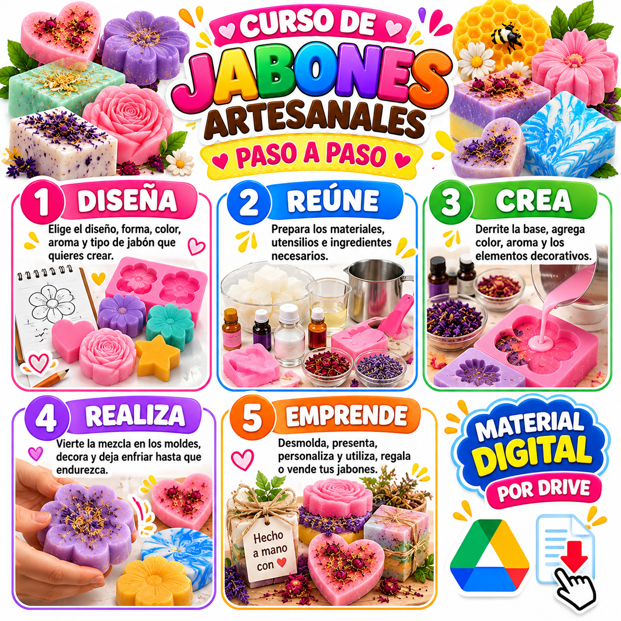 CURSO DE ELABORACIÓN DE JABONES ARTESANALES | GUÍA PRÁCTICA PASO A PASO 2 CURSO DE ELABORACIÓN DE JABONES ARTESANALES | GUÍA PRÁCTICA PASO A PASO - Imagen 2