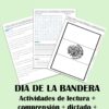 DIA DE LA BANDERA ACTIVIDADES DE LECTURA Y COMPRENSION LECTORA MAS DICTADO Y SOPA DE LETRAS