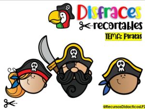 Disfraces Recortables Tema PIRATAS disfraces-recortables-tema-piratas
