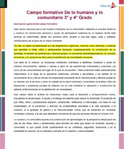 De lo Humano y lo Comunitario 3° y 4° Grado page 0001