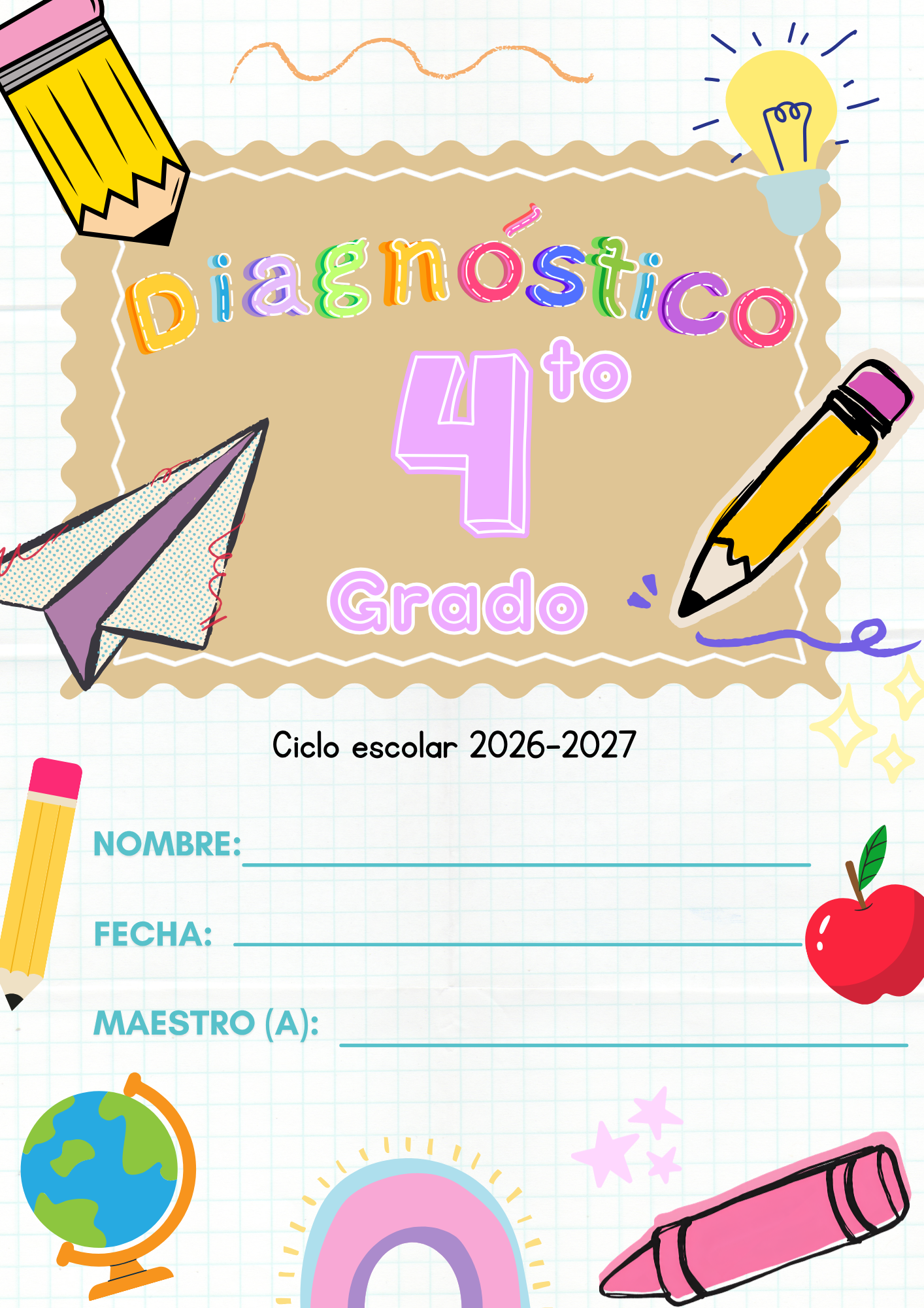 Examen diagnóstico cuarto grado 1 Examen diagnóstico cuarto grado