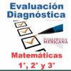 En la portada destaca una lista de verificación adornada con marcas de verificación de color naranja, junto a un bolígrafo y el texto: "Evaluación Diagnóstica", "Nueva Escuela Mexicana" y el nombre del producto "Examen Diagnóstico Matemáticas 1°, 2° y 3° Grado Secundaria 2024-2025 ". Ideal para estudiantes de secundaria de 1º, 2º y 3º de matemáticas.