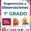 Observaciones y Sugerencias para Boletas de Evaluación Primaria 1° - 6° Grado NEM 17 Cubierta didáctica a todo color con el texto