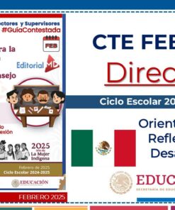 Imagen promocional de la sesión de febrero del Consejo Técnico Escolar. Incluye texto sobre directores y supervisores, lineamientos educativos y presenta banderas mexicanas y logotipos de organizaciones educativas. Los colores predominantes son rojo, blanco y azul.