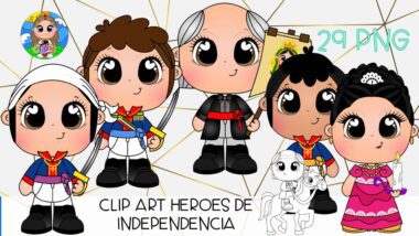 Héroes de Independencia CLIP ART