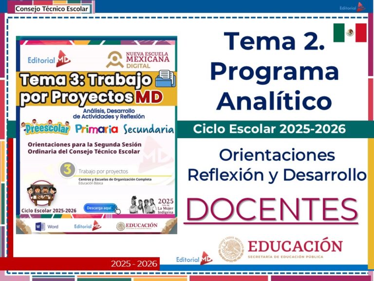 Tema 3 Contestado: Trabajo por proyectos CTE NEM 2026 (Todos los Niveles)