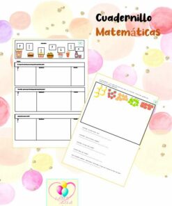 Imagen promocional de un cuaderno de ejercicios de matemáticas en español titulado 
