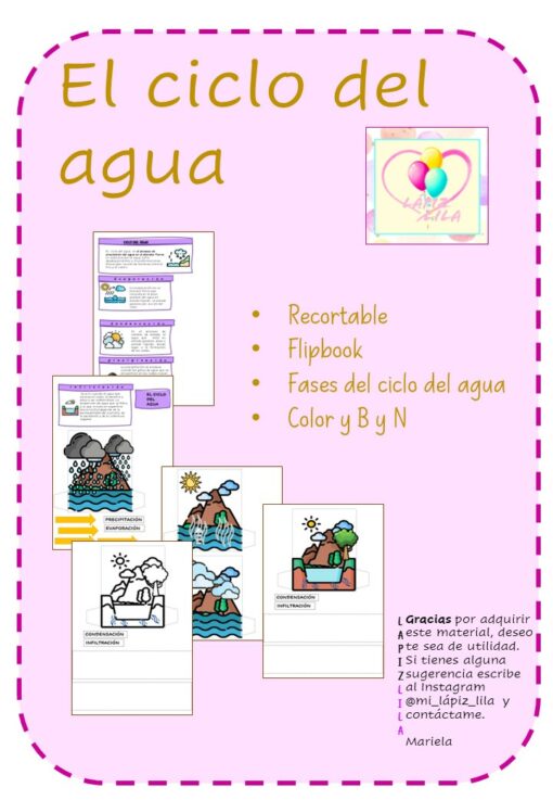 el ciclo del agua para niños