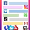 Un gráfico vibrante de la AGENDA Asesor Técnico Pedagógico (ATP) y Supervisor Escolar (2025-2026) presenta iconos de Facebook, Instagram, Twitter, WhatsApp, TikTok y Gmail con espacios en blanco, perfectos para organizar tus contactos de redes sociales.