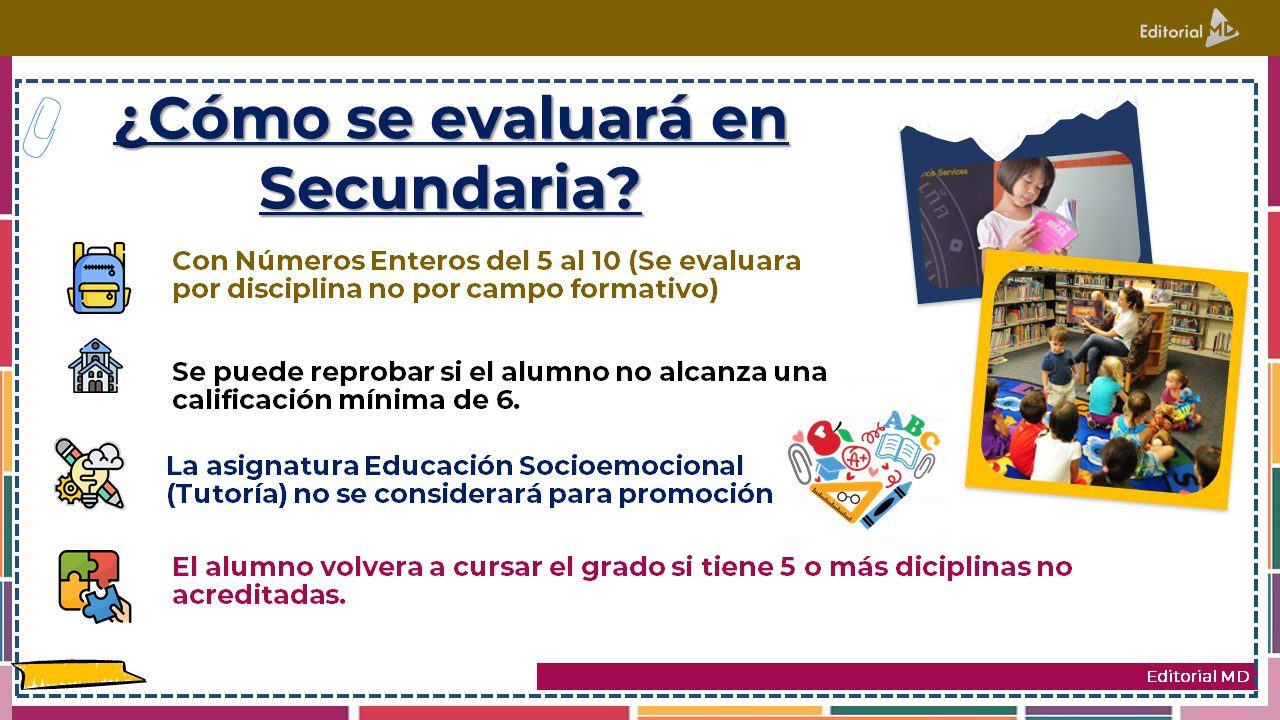 ¿Cómo se evaluará en secundaria?