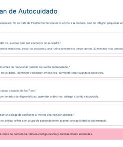 TALLER PARA DOCENTES: “Estrategias Prácticas para Manejar el Estrés en el Aula 9 Una infografía en español titulada