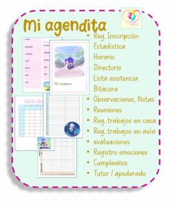 Una agenda bitácora ilustrada titulada 