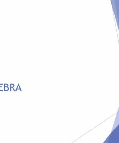 Un fondo abstracto geométrico en tonos de azul y blanco, con la palabra "Álgebra, formularios" centrada en una fuente sans-serif azul oscuro.