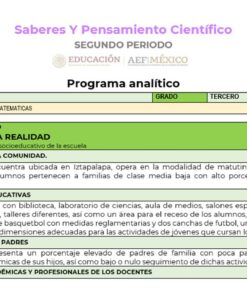 Un documento de programa educativo con el título 