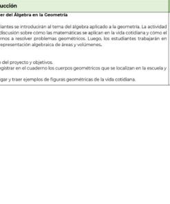 Un documento que describe un plan de lección en español. Incluye una fase denominada 