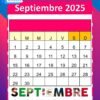 La AGENDA Asesor Técnico Pedagógico (ATP) y Supervisor Escolar (2025 - 2026) incluye un vibrante calendario de septiembre 2025 en español (