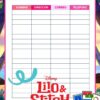 Agenda Escolar Lilo & Stitch 2025 – 2026 Editable 15 Colorida plantilla de lista de contactos con el tema