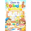 Portada del libro «Clase de dibujo paso a paso»: un niño y una niña dibujan un gato en una pizarra blanca.
