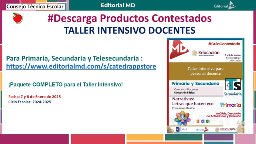 Productos Contestados Cte Enero 2025 Primaria www.editorialmd.com
