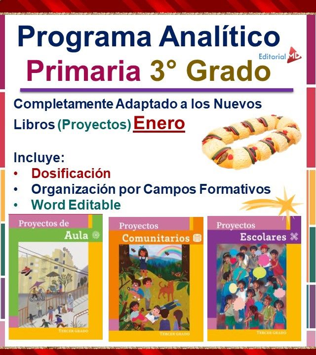 Planeación de Enero de Tercer Grado de Primaria 2023 2025 NEM