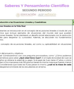 Un documento educativo titulado 