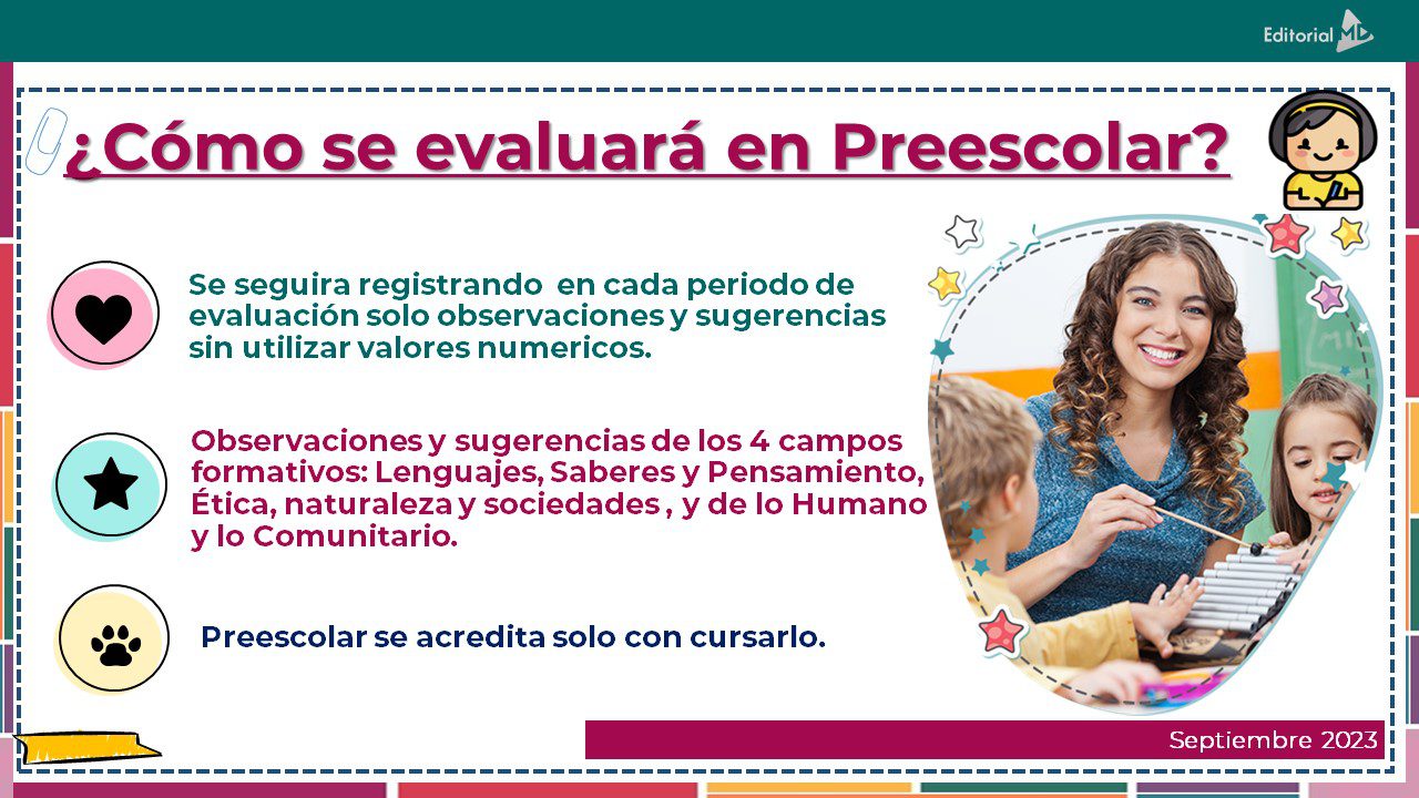 ¿Cómo se evaluará en preescolar?