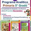 Planeacion de noviembre de quinto grado