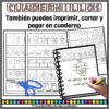 Póster educativo colorido que incluye hojas de trabajo con formas, un dibujo de una mariquita con la etiqueta 