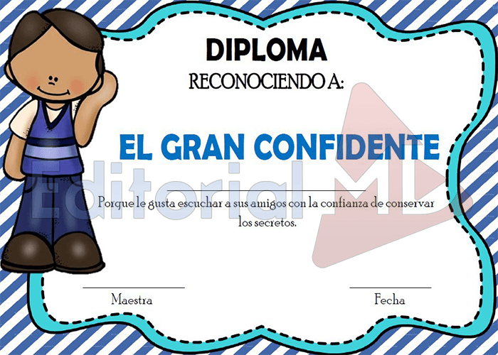 diplomas de Fin de Curso el gran confidente