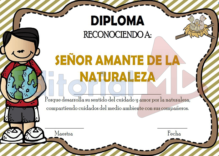 diplomas de Fin de Curso para primaria