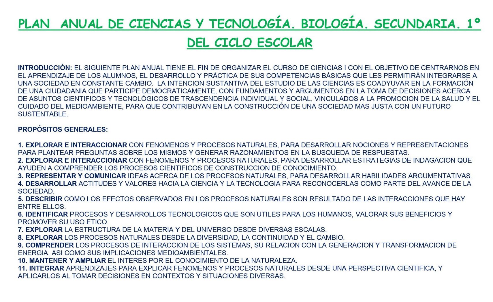 Dosificacón de Biologia Secundaria (Los 3 Trimestres) 01