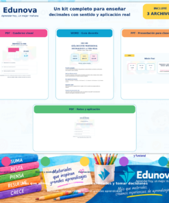 Decimales para Primaria | 30 Actividades de Dinero, Medidas y Cálculo + PDF, Word y PowerPoint 3 EDU 005 Promocional 1x1