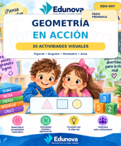 Geometría para Primaria | 30 Actividades de Figuras, Ángulos, Perímetro y Área + PDF, Word y PowerPoint