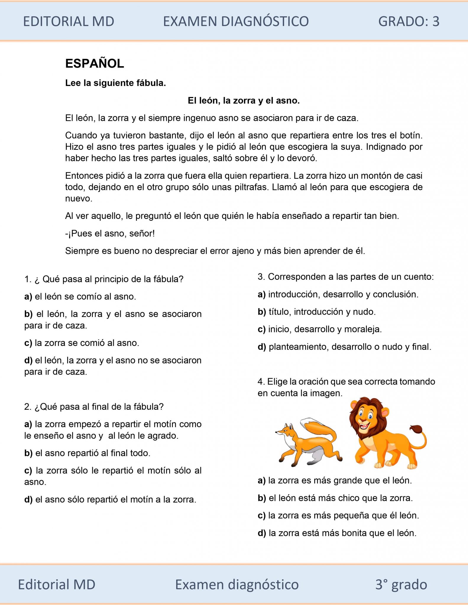 EJEMPLO DE EVALUACIÓN DIAGNÓSTICA 3ER GRADO 02