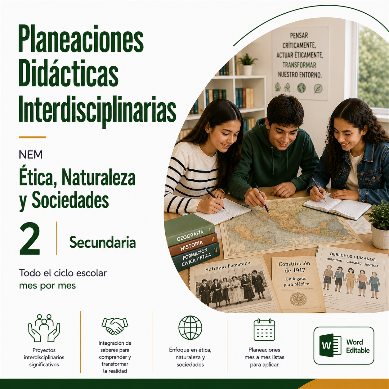 Planeaciones Interdisciplinarias NEM Ética, Naturaleza y Sociedades 2° Secundaria 2026-2027 | Todo el Ciclo Escolar Mes por Mes 1 Planeaciones Interdisciplinarias NEM Ética, Naturaleza y Sociedades 2° Secundaria 2026-2027 | Todo el Ciclo Escolar Mes por Mes