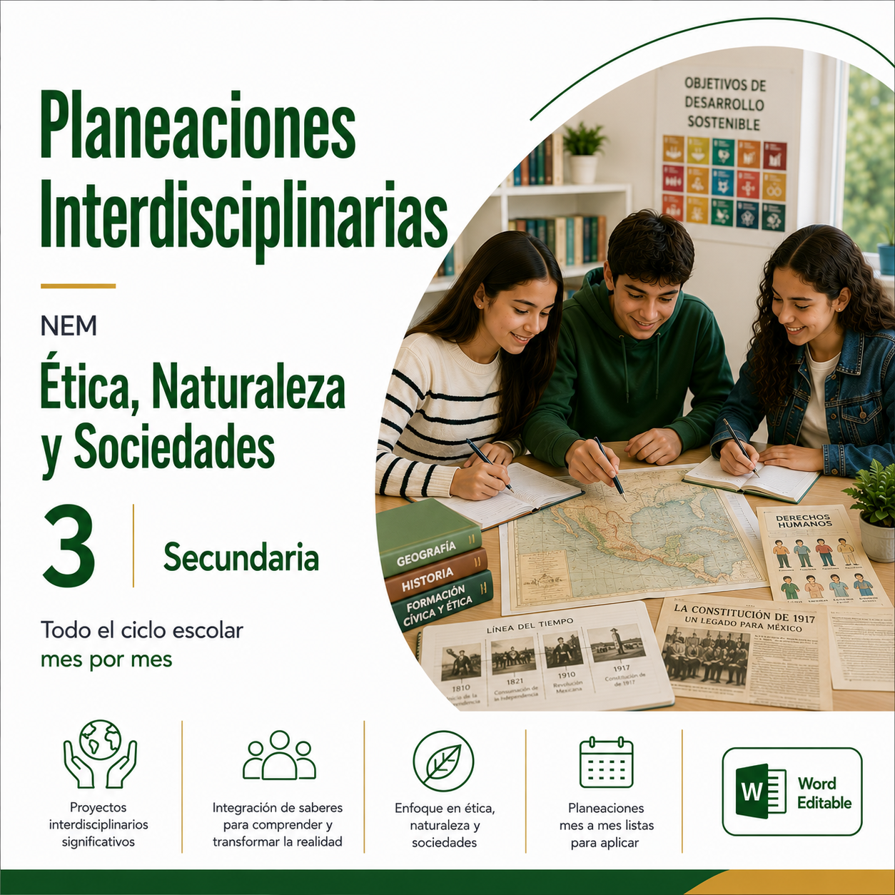 Planeaciones Interdisciplinarias NEM 3° Secundaria Ética, Naturaleza y Sociedades 2026-2027 | Todo el Ciclo Escolar Mes por Mes 1 Planeaciones Interdisciplinarias NEM 3° Secundaria Ética, Naturaleza y Sociedades 2026-2027 | Todo el Ciclo Escolar Mes por Mes