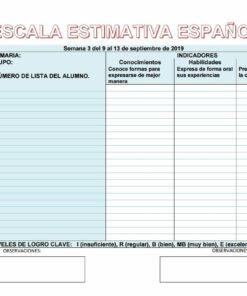 Un gráfico de progreso vacío de Planeaciones de Primaria Tercer Grado 2021-2022 Nueva Escuela Mexicana denominado 