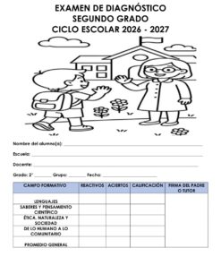 Examen de diagnóstico segundo grado 26-27