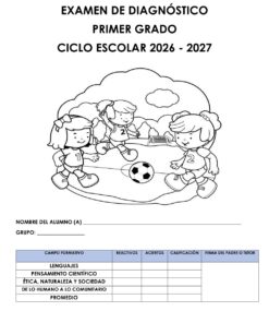 Examen de diagnóstico primer grado 26-27