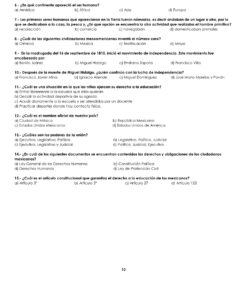 EXAMEN DE DIAGNOSTICO SEXTO GRADO 2026 2027 10