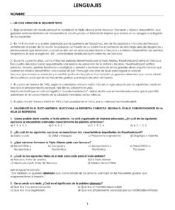 EXAMEN DE DIAGNOSTICO SEXTO GRADO 2026 2027 2