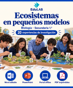 Ecosistemas en pequeños modelos | Biología Secundaria 1.º | 20 experiencias y 49 recursos