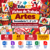 Fichas de Trabajo de Artes para Secundaria 1.°, 2.° y 3.° | 42 Fichas, Rúbricas y los 14 Contenidos