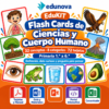 EduKIT Flash Cards de Ciencias y Cuerpo Humano para Primaria | 32 Conceptos, 72 Tarjetas y Portal Interactivo