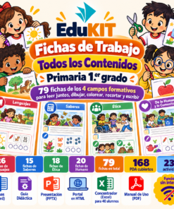 Fichas de Trabajo para Primaria 1er Grado | 79 Fichas de los 4 Campos Formativos y Todos los Contenidos