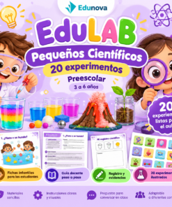 Pequeños Científicos Preescolar | 20 Experimentos para Niños, Fichas PDF Ilustradas y Portal Interactivo