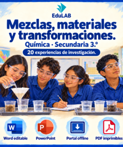 Mezclas, materiales y transformaciones para Química de 3.º de secundaria | 20 experiencias y 49 recursos
