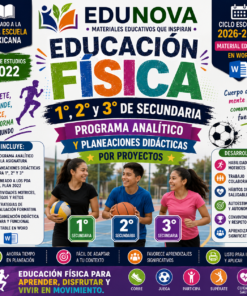 Educación Física 1°, 2° y 3° Secundaria NEM 2026-2027 | Programa Analítico y Planeaciones por Proyectos | Word Editable
