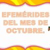 Efemérides de Octubre 