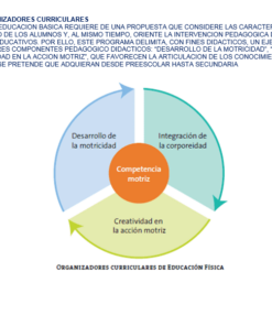 Un diagrama circular que muestra tres elementos interconectados denominados 